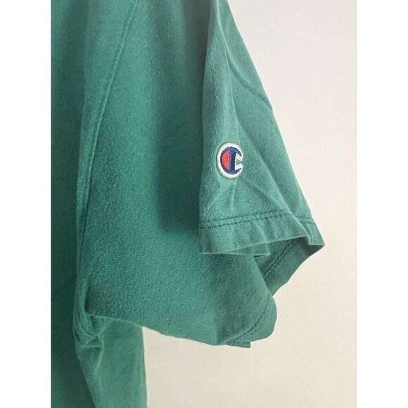 Vintage Y2K kelly green Champion tshirt short slv sz M preppy athleisure - Picture 4 of 8